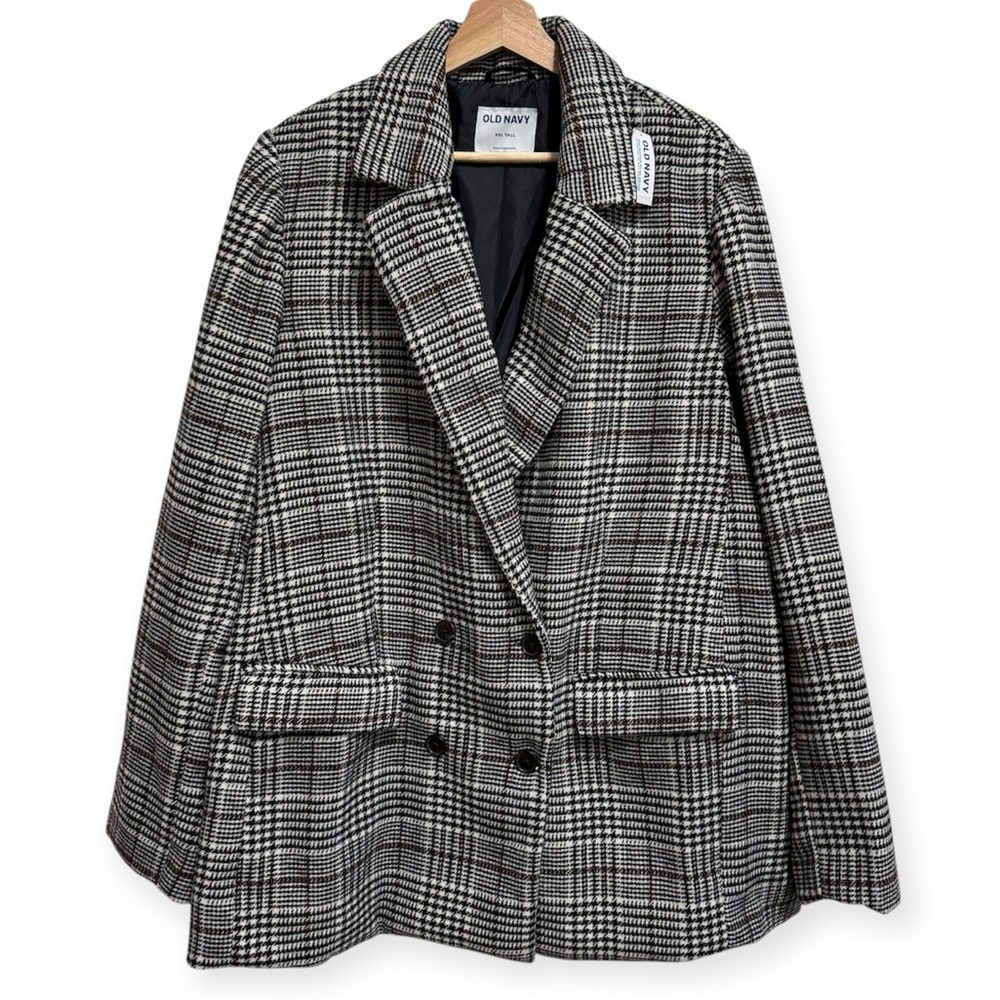 Old Navy Double Breasted Plaid Sport Blazer XXL Tall NWT